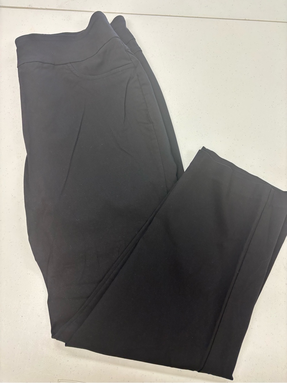 RUBY ROAD PANTS SLACKS  ELASTIC WAIST SLIP ON   WOMEN 16  JET BLACK